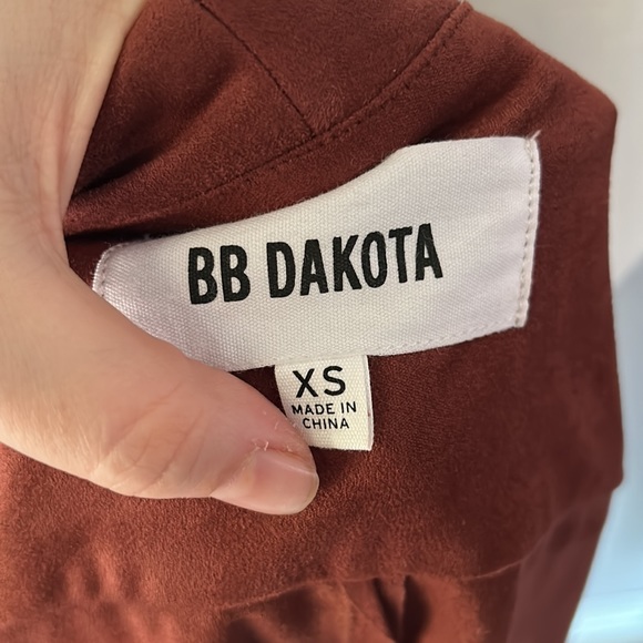 BB DAKOTA Wade Faux Suede Drape Cherrywood Jacket - Picture 7 of 8